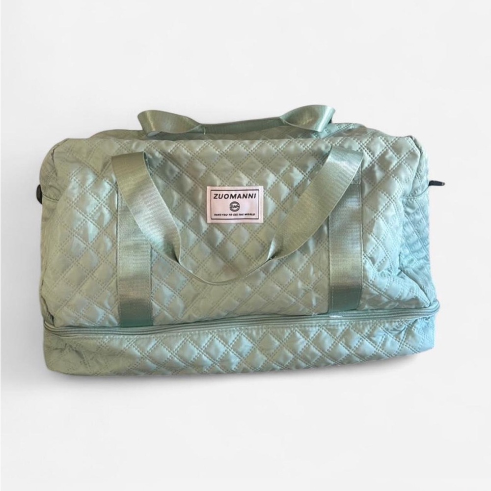 Mint Quilted Women's Travel Duffle